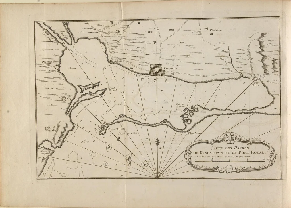 An illustration from Description geographique des isles Antilles possédées par les anglois, 1758, leaf 53