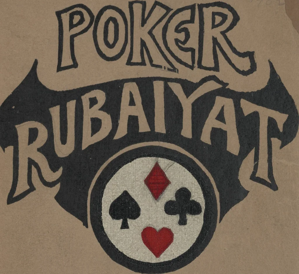 An illustration from Poker Rubaiyat,, 1903, leaf 1