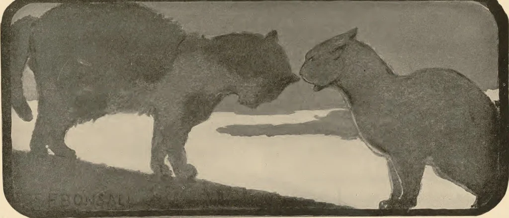 An illustration from The book of the cat : with facsimiles of drawings in colour, 1903, leaf 27