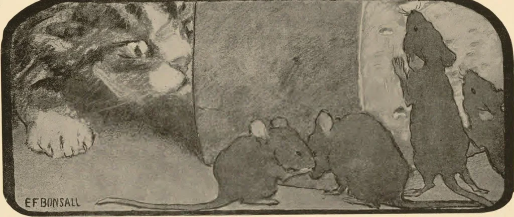 An illustration from The book of the cat : with facsimiles of drawings in colour, 1903, leaf 43