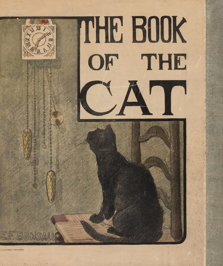 An illustration from The book of the cat : with facsimiles of drawings in colour, 1903, leaf 61