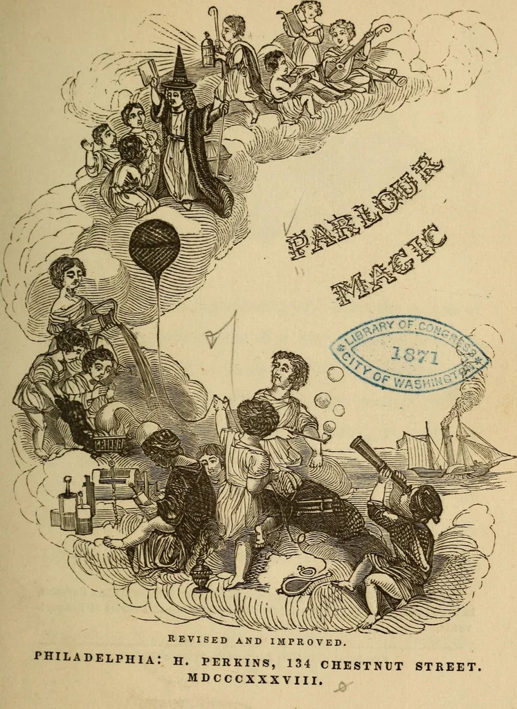 An illustration from Parlour magic., 1838, leaf 9