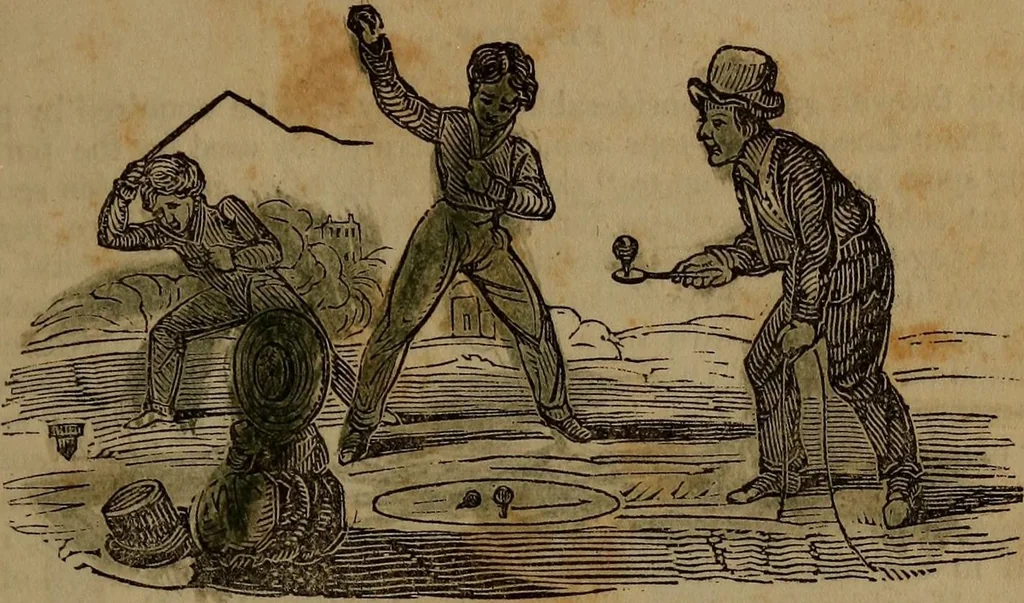 An illustration from The boy's own book; a complete encylopedia of all the diversion, athletic, scientific and recreative, of boyhood and youth., 1834, leaf 17