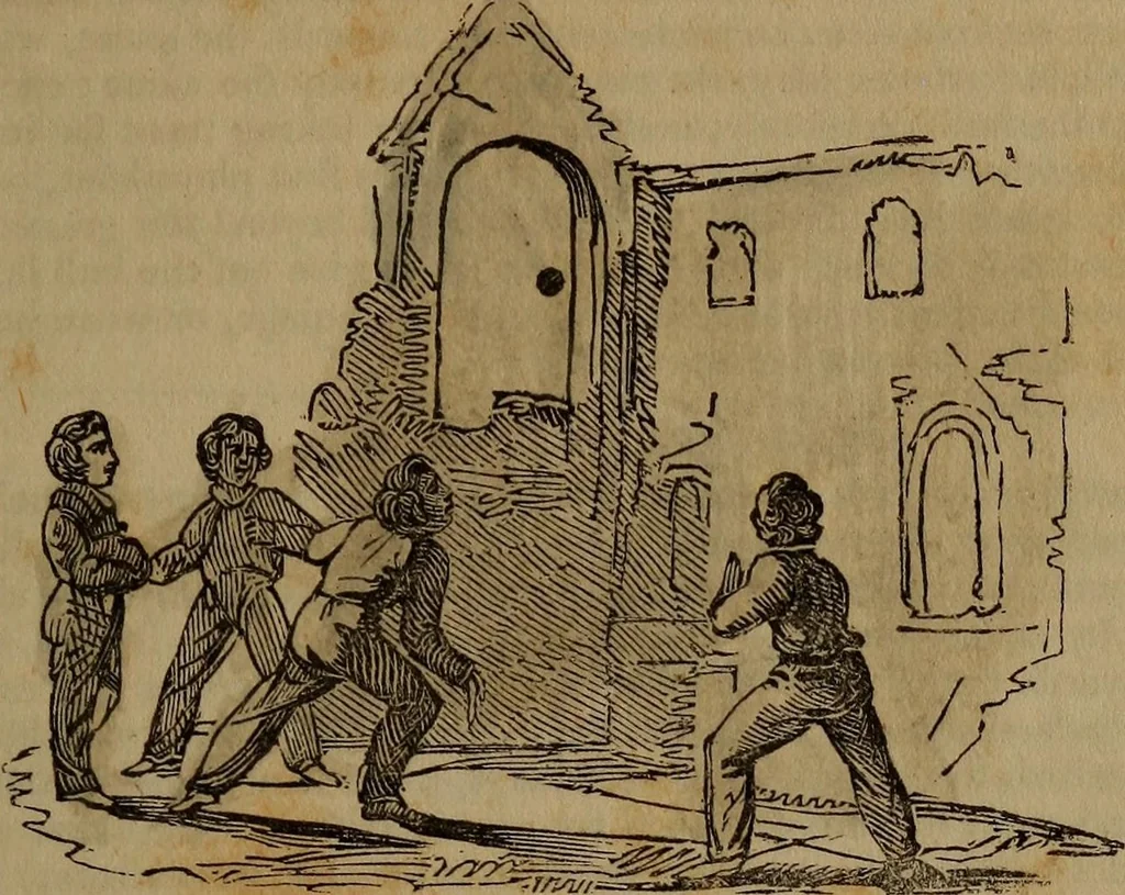 An illustration from The boy's own book; a complete encylopedia of all the diversion, athletic, scientific and recreative, of boyhood and youth., 1834, leaf 19