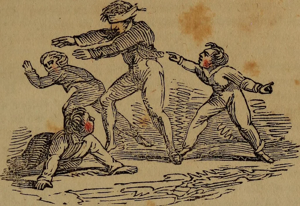 An illustration from The boy's own book; a complete encylopedia of all the diversion, athletic, scientific and recreative, of boyhood and youth., 1834, leaf 33