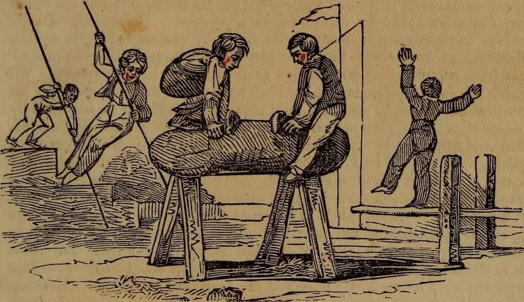 An illustration from The boy's own book; a complete encylopedia of all the diversion, athletic, scientific and recreative, of boyhood and youth., 1834, leaf 61