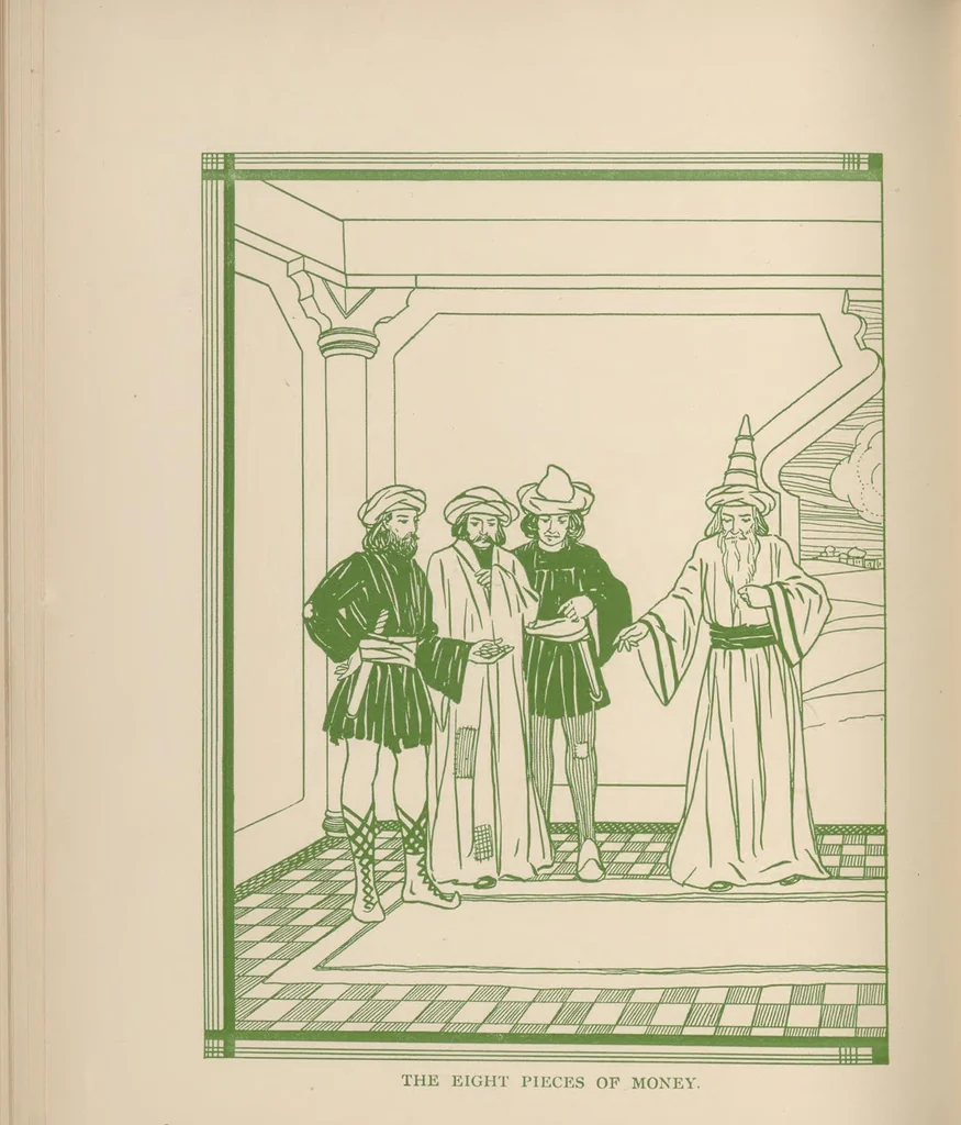 An illustration from Bright-Wits, Prince of Mogadore, 1909, leaf 103