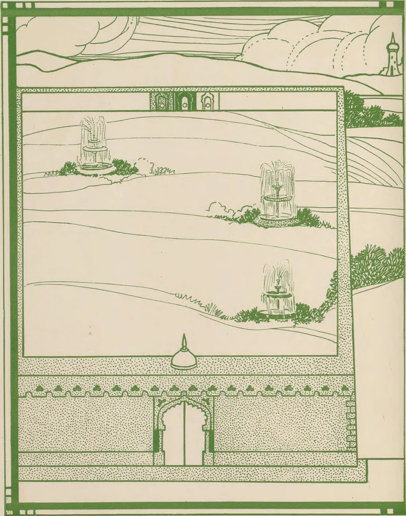 An illustration from Bright-Wits, Prince of Mogadore, 1909, leaf 44