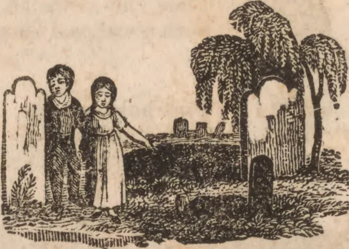 An illustration from Beauties of the New-England primer, 1818, leaf 10