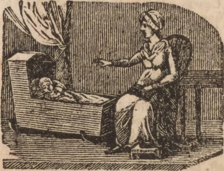 An illustration from Beauties of the New-England primer, 1818, leaf 11