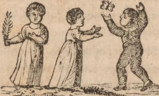 An illustration from Beauties of the New-England primer, 1818, leaf 3