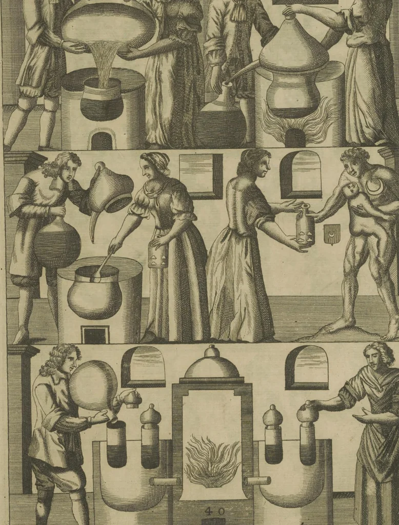 An illustration from Mutus liber,, 1702, leaf 13