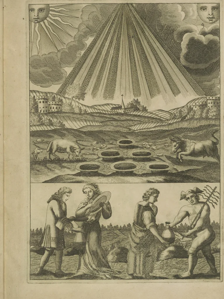 An illustration from Mutus liber,, 1702, leaf 21