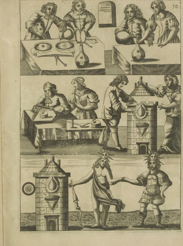 An illustration from Mutus liber,, 1702, leaf 23