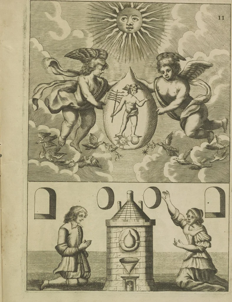 An illustration from Mutus liber,, 1702, leaf 25