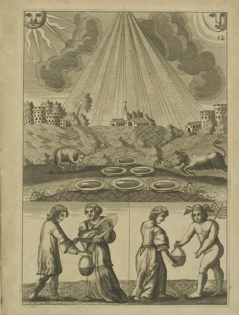 An illustration from Mutus liber,, 1702, leaf 27