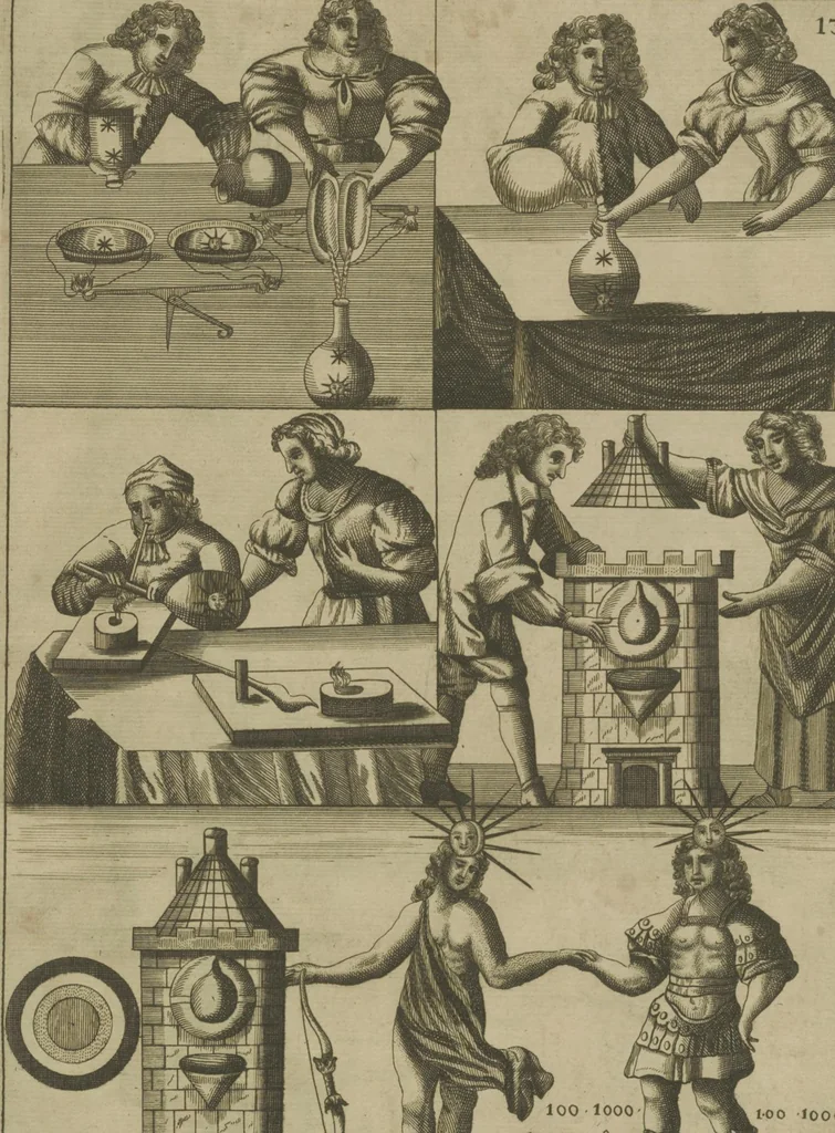 An illustration from Mutus liber,, 1702, leaf 29