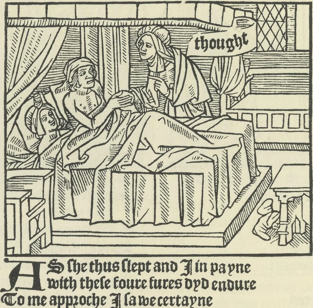 An illustration from Catalogue of the fifty manuscripts & printed books bequeathed to the British Museum by Alfred H. Huth, 1912, leaf 107