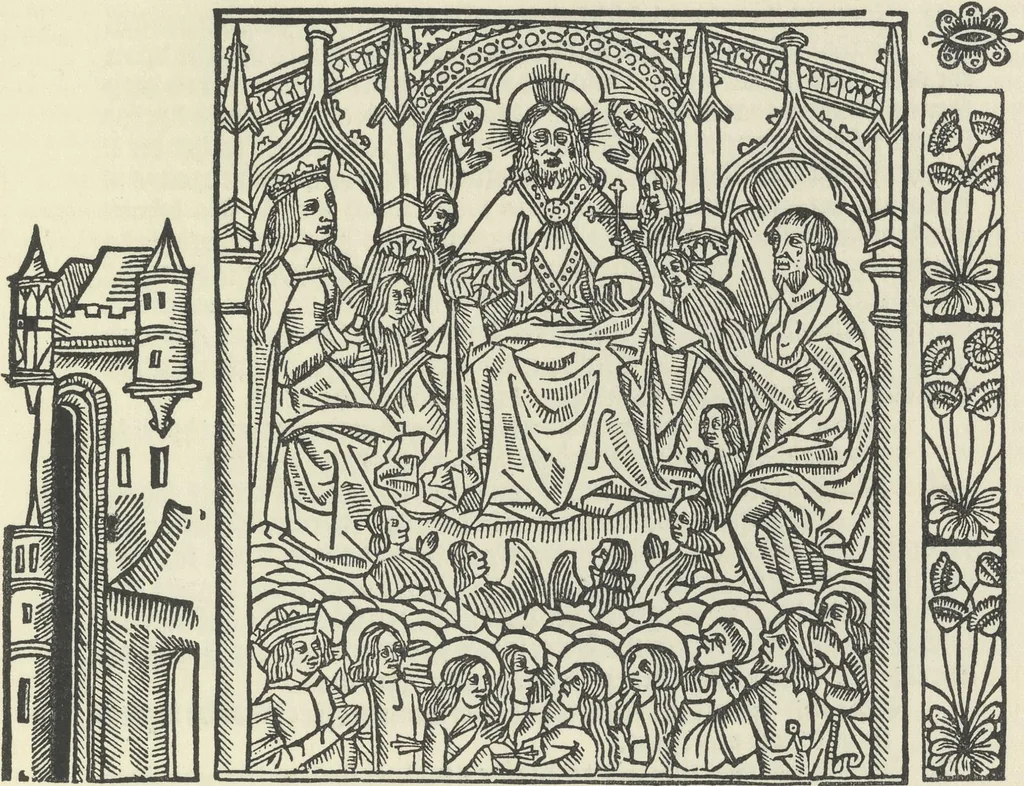 An illustration from Catalogue of the fifty manuscripts & printed books bequeathed to the British Museum by Alfred H. Huth, 1912, leaf 110