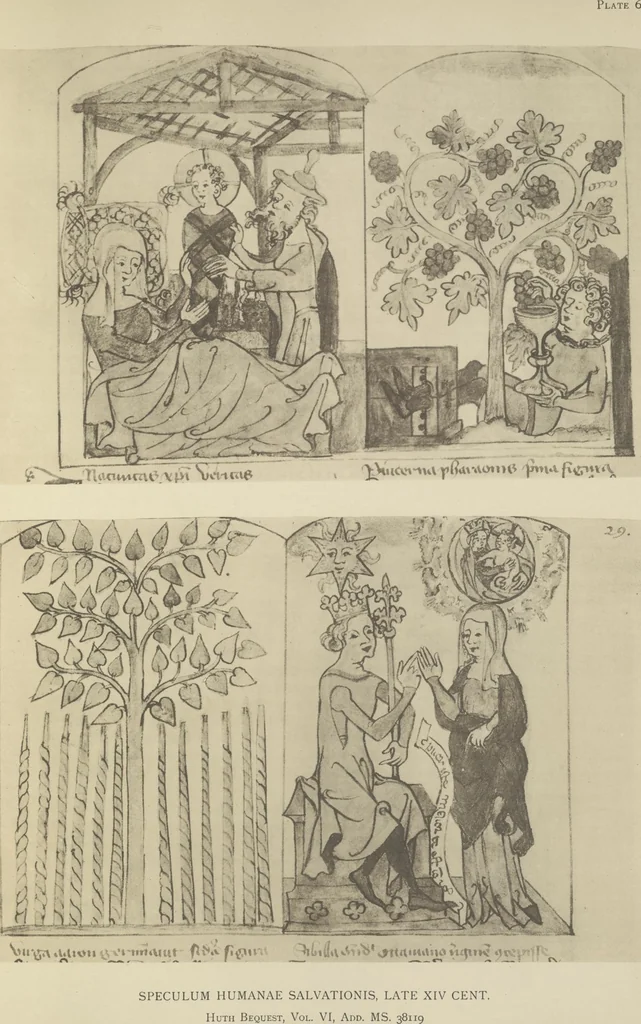An illustration from Catalogue of the fifty manuscripts & printed books bequeathed to the British Museum by Alfred H. Huth, 1912, leaf 56