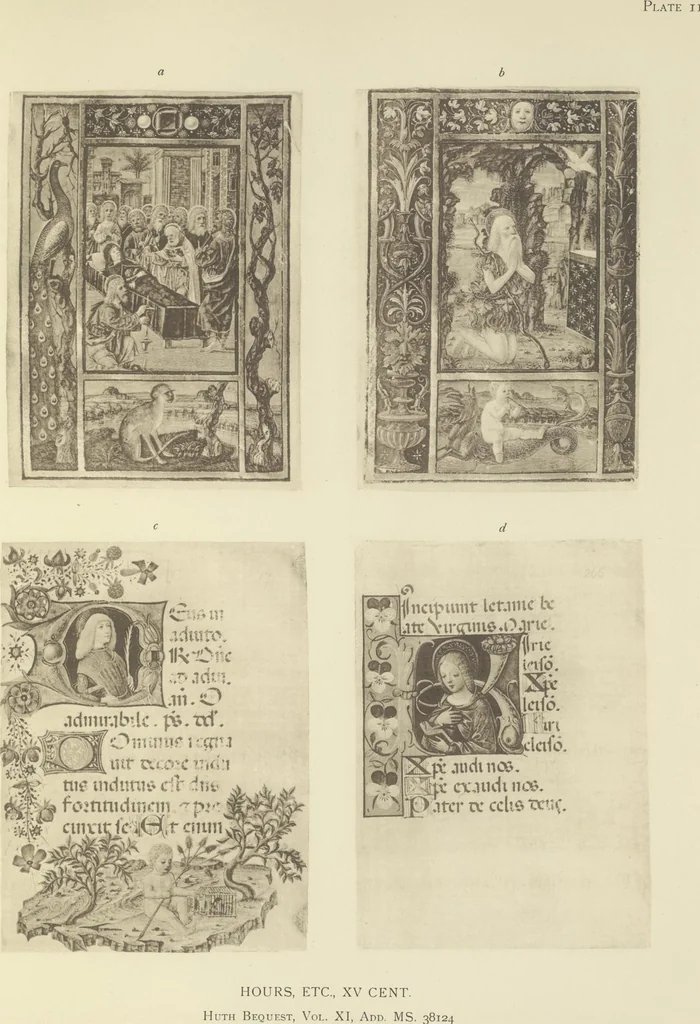 An illustration from Catalogue of the fifty manuscripts & printed books bequeathed to the British Museum by Alfred H. Huth, 1912, leaf 66