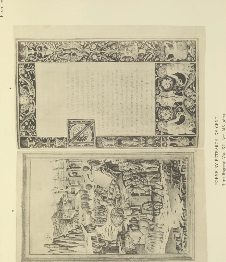 An illustration from Catalogue of the fifty manuscripts & printed books bequeathed to the British Museum by Alfred H. Huth, 1912, leaf 68