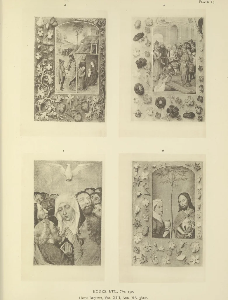An illustration from Catalogue of the fifty manuscripts & printed books bequeathed to the British Museum by Alfred H. Huth, 1912, leaf 72