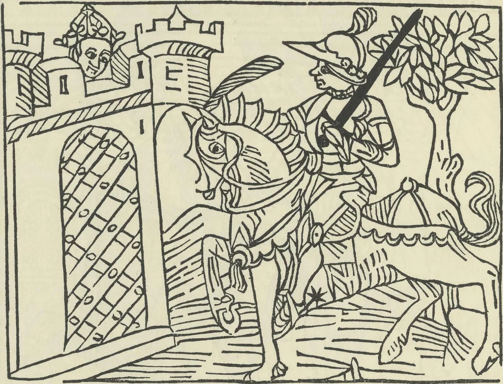 An illustration from Catalogue of the fifty manuscripts & printed books bequeathed to the British Museum by Alfred H. Huth, 1912, leaf 95