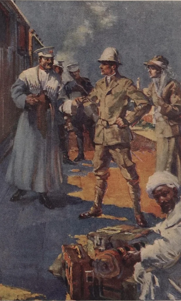 An illustration from The bear's claws, 1913, leaf 117