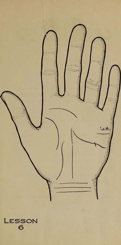 An illustration from Forty lessons in palmistry; the language of the hands easily comprehended, 1914, leaf 23