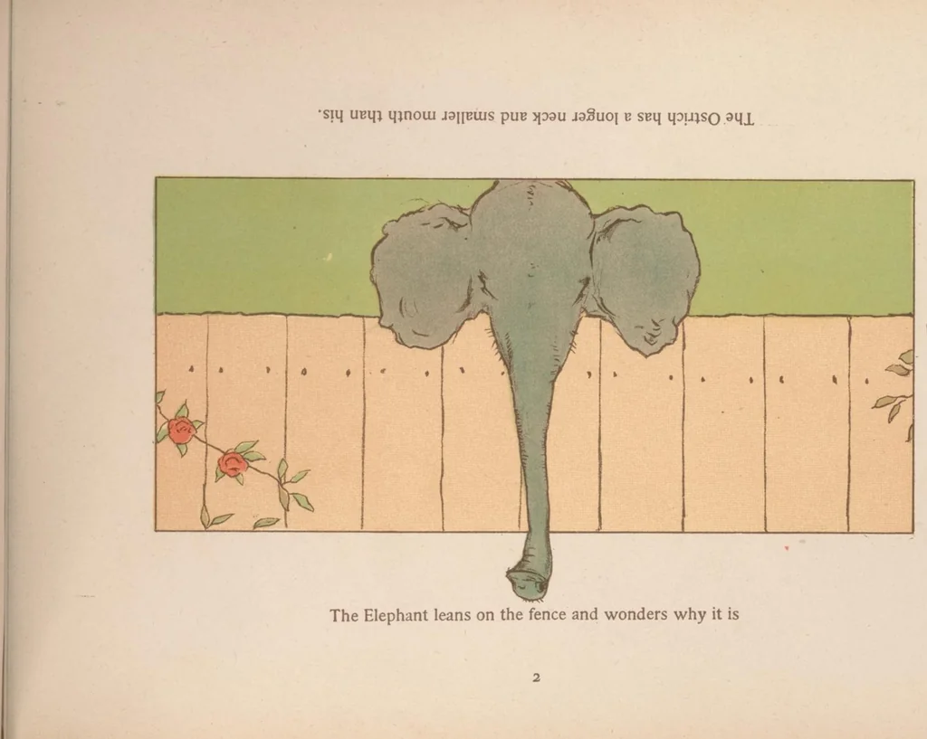 An illustration from Topsys & turvys, 1893, leaf 17