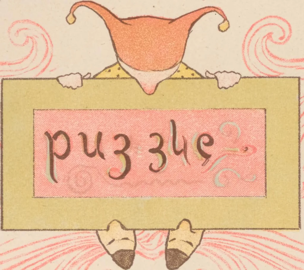 An illustration from Topsys & turvys, 1893, leaf 75