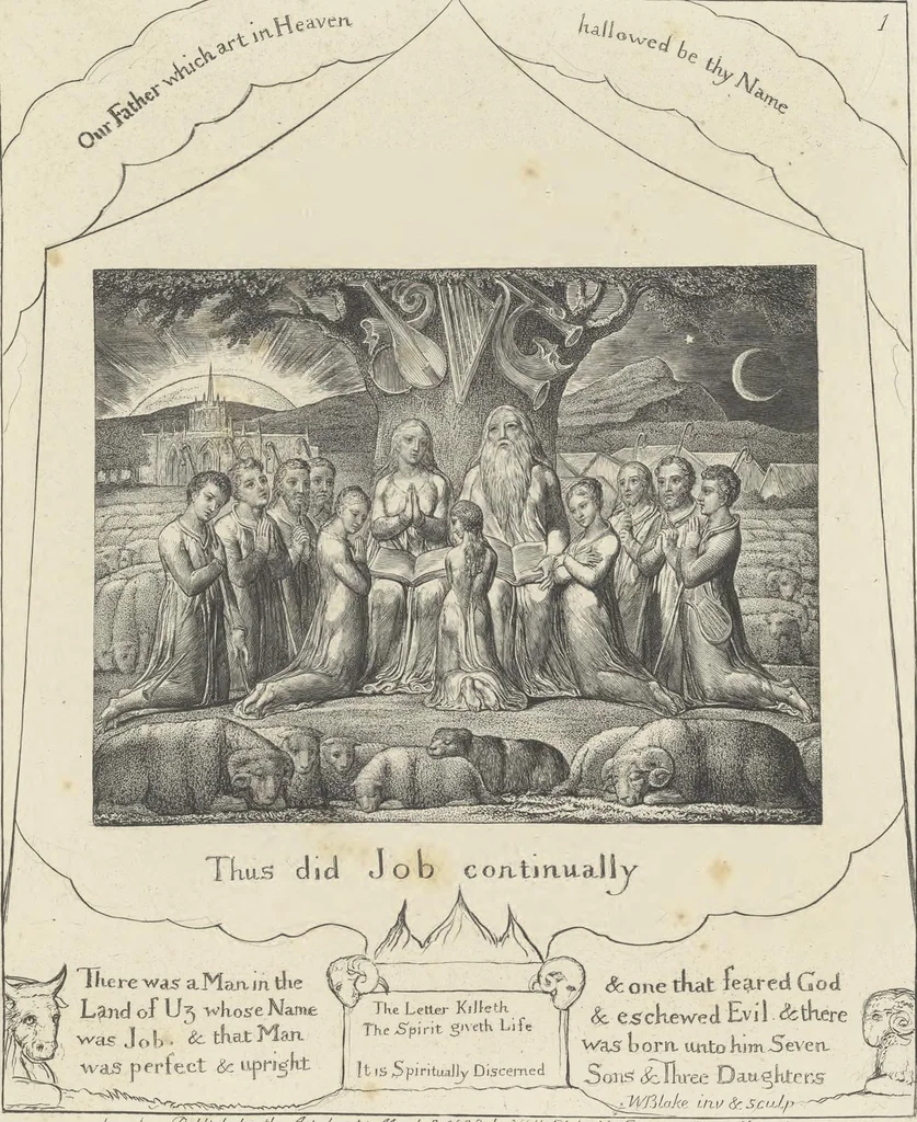 An illustration from Illustrations of the Book of Job,, 1826, leaf 12