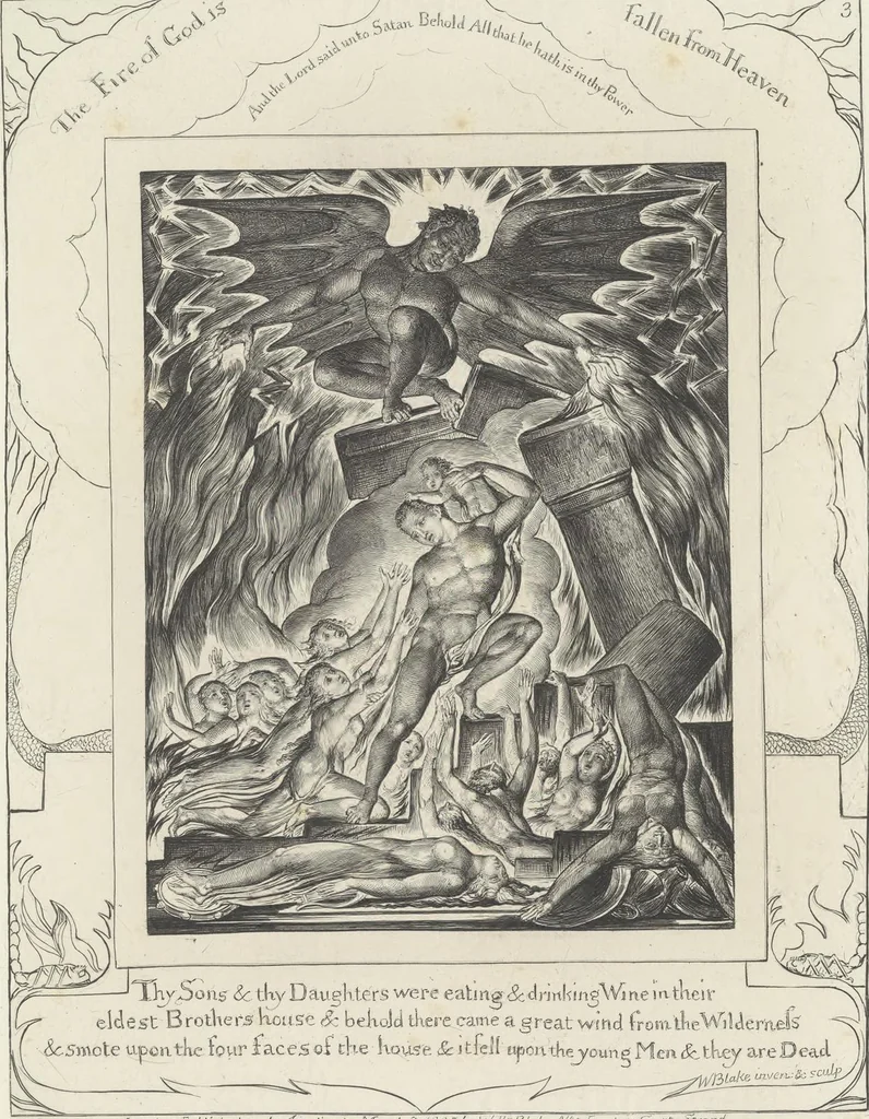 An illustration from Illustrations of the Book of Job,, 1826, leaf 20