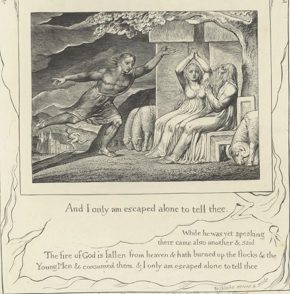 An illustration from Illustrations of the Book of Job,, 1826, leaf 24