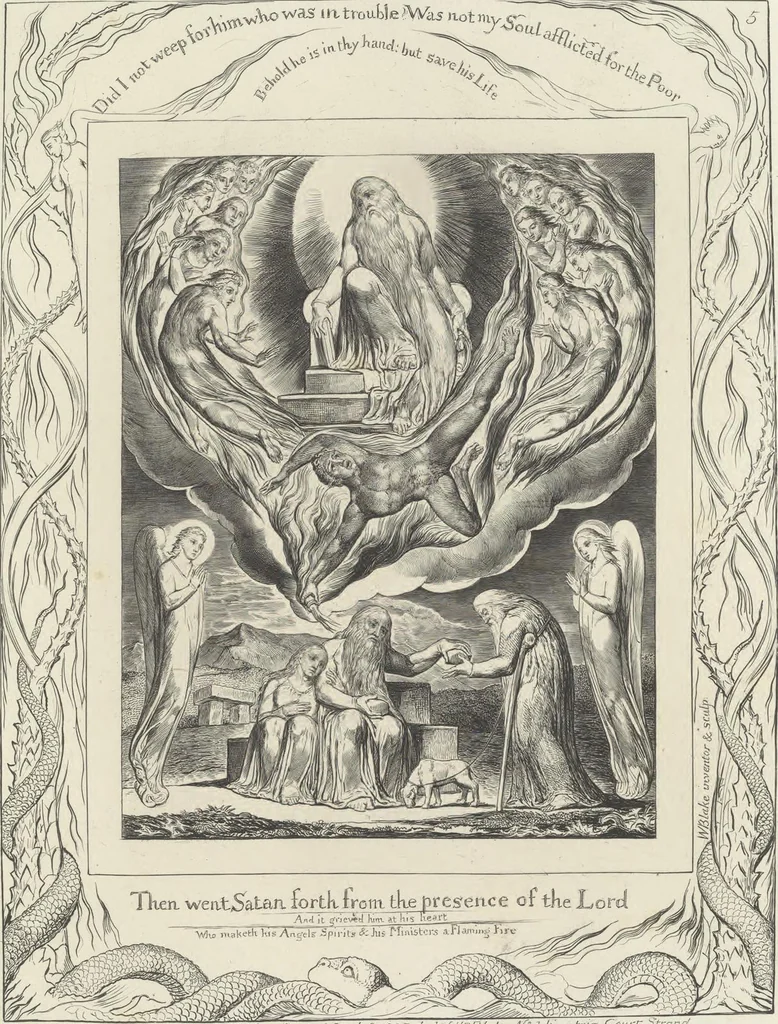 An illustration from Illustrations of the Book of Job,, 1826, leaf 28