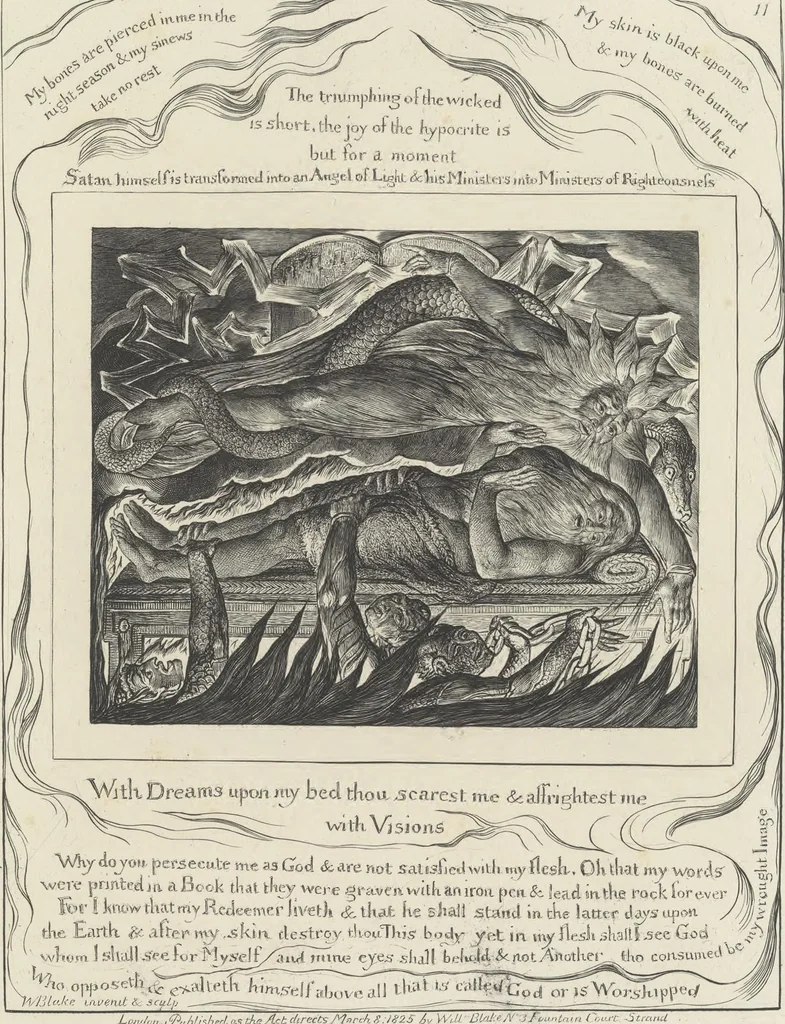 An illustration from Illustrations of the Book of Job,, 1826, leaf 52