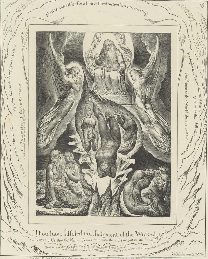 An illustration from Illustrations of the Book of Job,, 1826, leaf 72