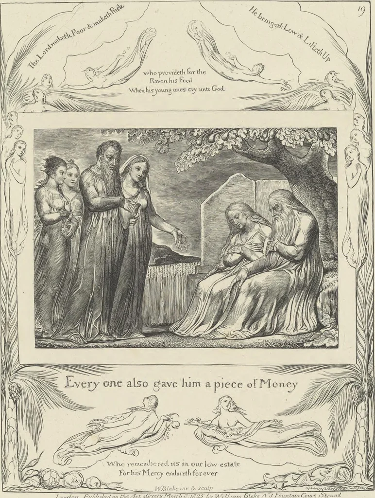 An illustration from Illustrations of the Book of Job,, 1826, leaf 84