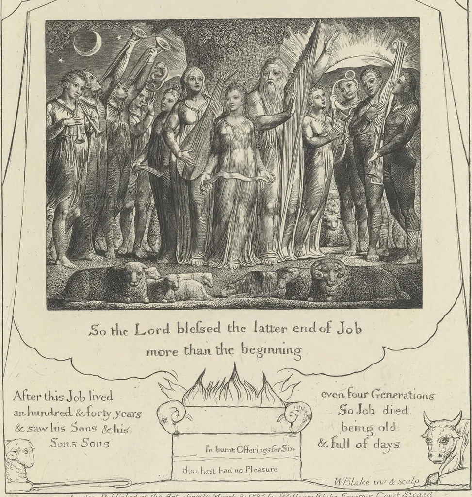 An illustration from Illustrations of the Book of Job,, 1826, leaf 92
