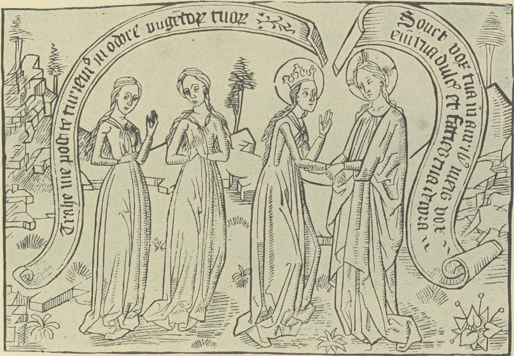 An illustration from From Holbein to Whistler, notes on drawing and engraving, / by Alfred Mansfield Brooks., 1920, leaf 104