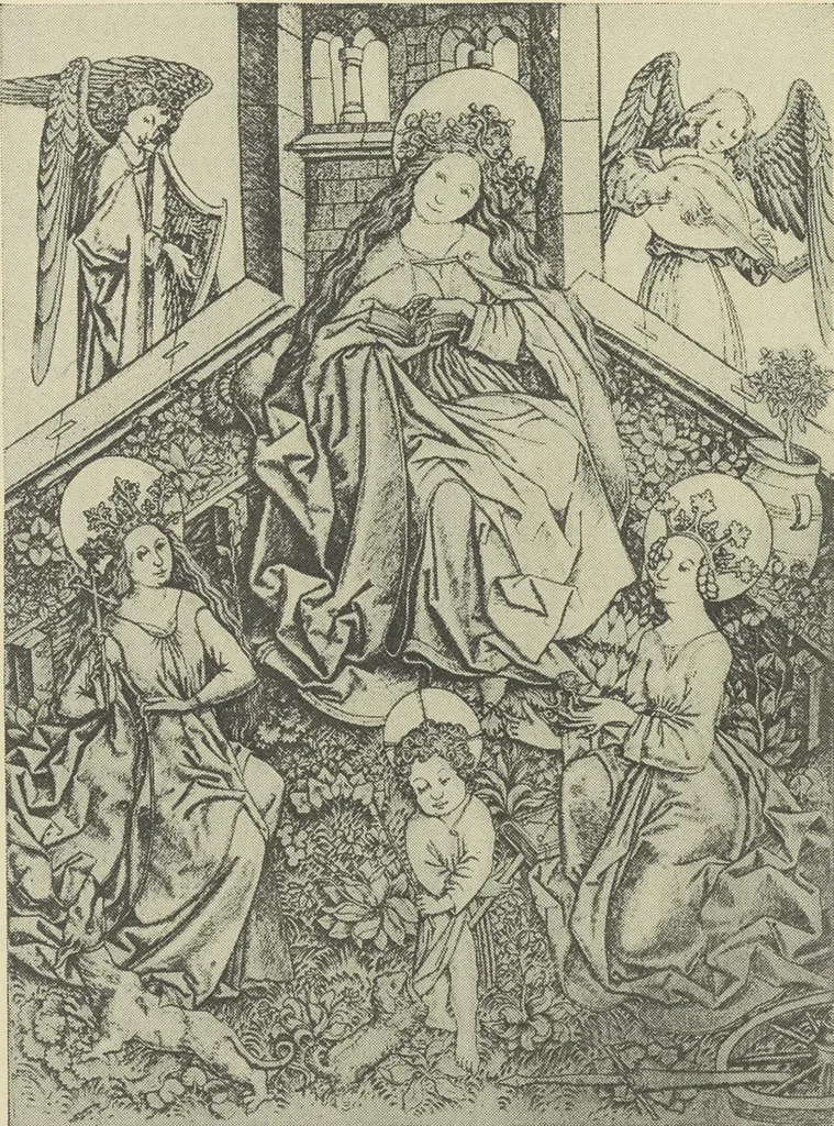 An illustration from From Holbein to Whistler, notes on drawing and engraving, / by Alfred Mansfield Brooks., 1920, leaf 107