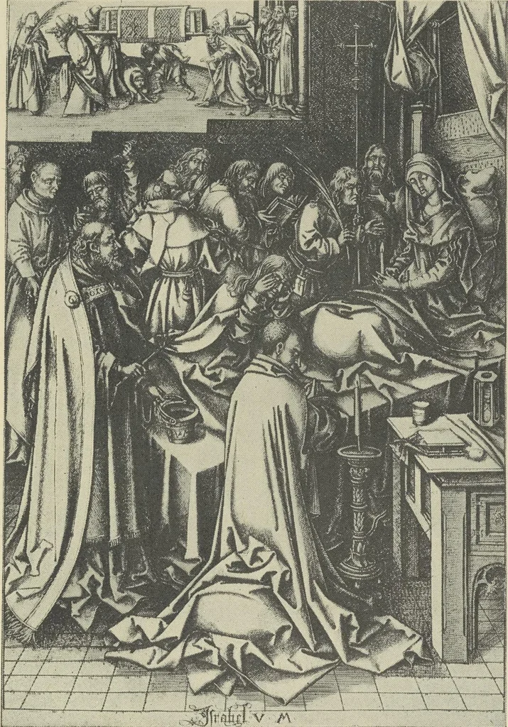 An illustration from From Holbein to Whistler, notes on drawing and engraving, / by Alfred Mansfield Brooks., 1920, leaf 112