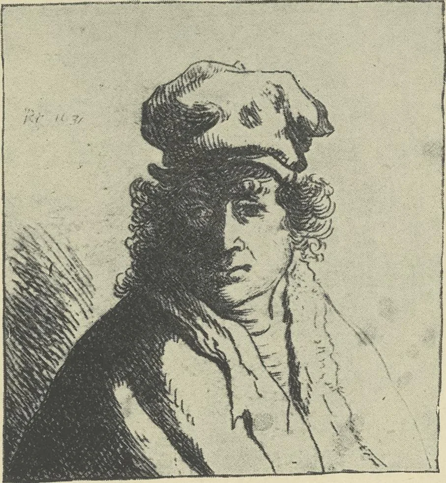 An illustration from From Holbein to Whistler, notes on drawing and engraving, / by Alfred Mansfield Brooks., 1920, leaf 156