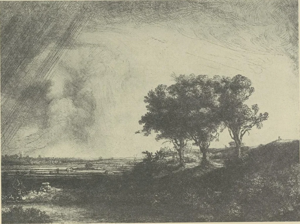 An illustration from From Holbein to Whistler, notes on drawing and engraving, / by Alfred Mansfield Brooks., 1920, leaf 158