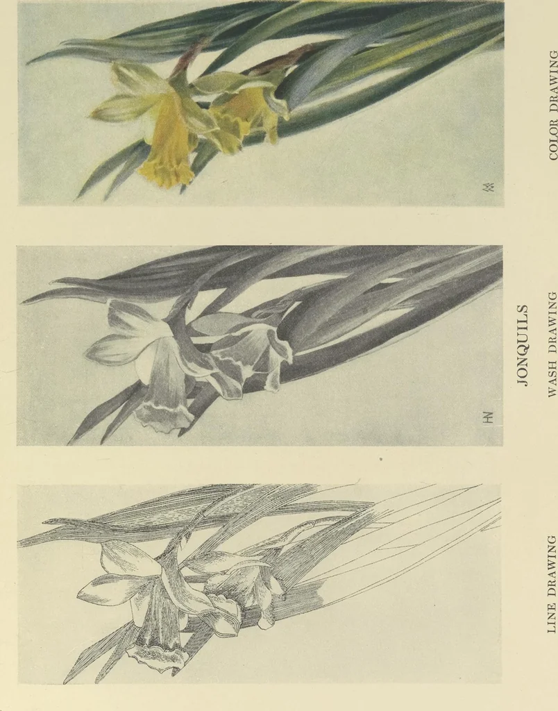 An illustration from From Holbein to Whistler, notes on drawing and engraving, / by Alfred Mansfield Brooks., 1920, leaf 174