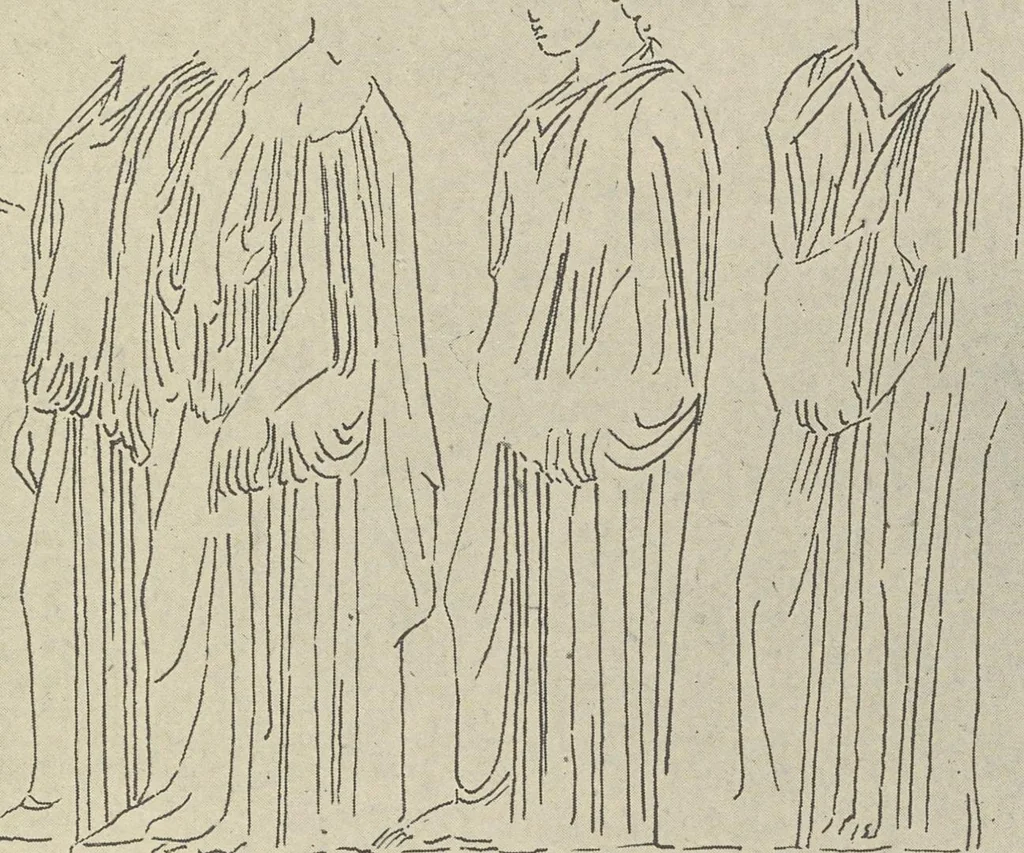 An illustration from From Holbein to Whistler, notes on drawing and engraving, / by Alfred Mansfield Brooks., 1920, leaf 46