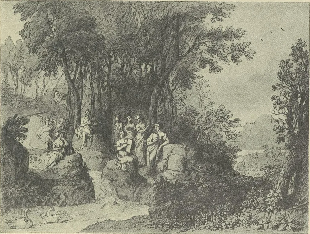 An illustration from From Holbein to Whistler, notes on drawing and engraving, / by Alfred Mansfield Brooks., 1920, leaf 86