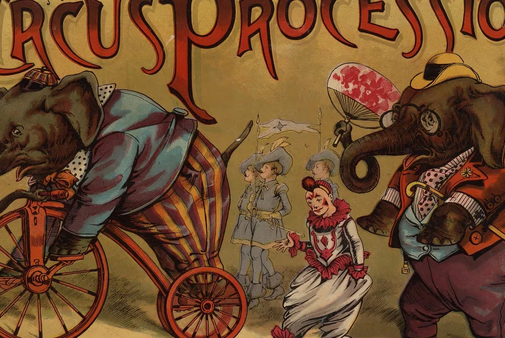 An illustration from The Circus procession, 1888, leaf 1