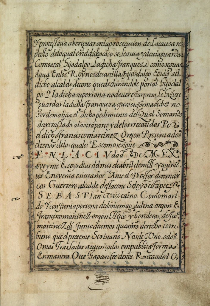 An illustration from [Carta confirmatoria de hidalguía], 1600, leaf 11